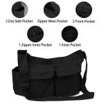 Tibroni Canvas Messenger Bag groot, casual, vintage, esthetisch, crossbody tas met meerdere zakken, schoudertas voor heren met grote capaciteit, voor reizen, werk, school, winkelen