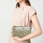 Dames fashion pailletten tas mini clutch kleine dames kettingtas schoudertas voor bruiloften, dates en verschillende gelegenheden, goud