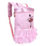 Zerodis Balletdanstas tutu roze jurk dansen satijn rugzak ballerina meisjes pailletten schoudertas met handvat voor kleine kinderen meisjes [roze), roze, 24 * 34 * 17cm