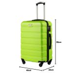 COOLIFE Harde koffer trolley rolkoffer reiskoffer ardschaal Boardcase handbagage met TSA-slot en 4 wielen, appelgroen, Premium koffer