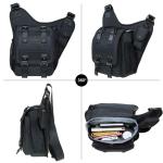 KAUKKO Canvas Tactical Vintage Borsttas Tactical Schoudertas