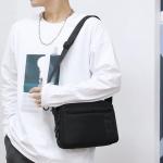CHDWEY Umhängetaschen für Herren wasserdichte Nylon Umhängetasche for Männer Casual Small Business Messenger Bag Tragbare Multi-Tasche Reise Vielseitige Tasche Sack(Blue)
