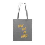comedy Bags – Take Me to Parijs – jute bedrukt, Katoenen tas twee lange handvat van 100% katoen in 38 x 42 cm, Praktische, stevig stoffen zakje
