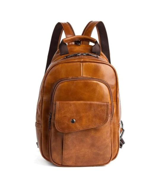 GHQYP Modieuze leren , converteerbaar, schouder-/crossbody dagrugzak, mini-rugzak voor reizen, casual voor mannen en vrouwen