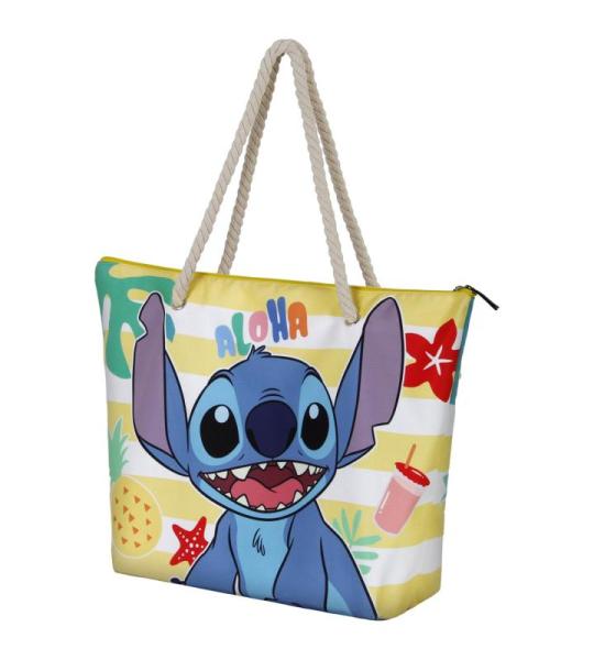 Lilo and Stitch Sun-Soleil strandtas, meerkleurig, 52 x 37 cm, Meerkleurig, Eén maat, Soleil Strandtas Zon