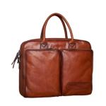 AMZOPDGS Vintage echt lederen tas aktetas heren schoudertas man handtas bruin rood casual 15,6 inch laptoptas (kleur: A, maat: één maat) (A één maat)