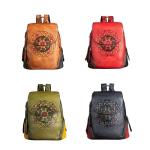 VVHUDA Retro lederen rugzak voor dames, casual rugzak met hoge capaciteit, lederen schoudertas voor winkelen, reizen (kleur: geel) klein cadeau