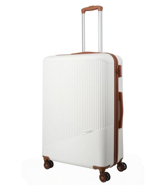 Travelite Koffer met 4 wielen, 3-delig, maten L/M/S, bagage serie Bali: ABS hardshell trolleys, cognac, Trolley met harde schaal met 4 wielen