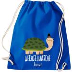 ShirtInStyle Kindergymtas, grappige dieren schildpad, verwisselbaar ondergoed met tekst naar wens, kinderen, dierentuin kinderdag familie, gymtas