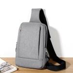 Schoudertas, borsttas, lichte sling bag, crossbody schoudertas, outdoor, waterdicht, casual, voor heren, wandelen, fietsen, grijs