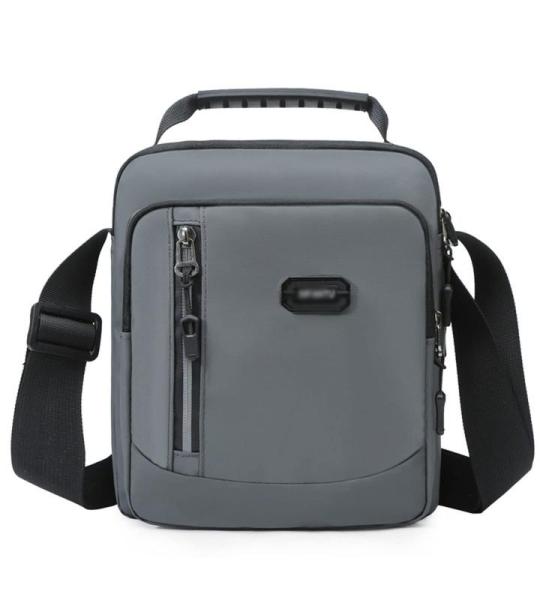 CHDWEY Umhängetaschen für Herren Umhängetasche männliche Mode Männer Tasche Freizeit Crossbody Bag Geschäft Vielseitige Handtasche Teenager Reisen Messenger Bag(Grijs)