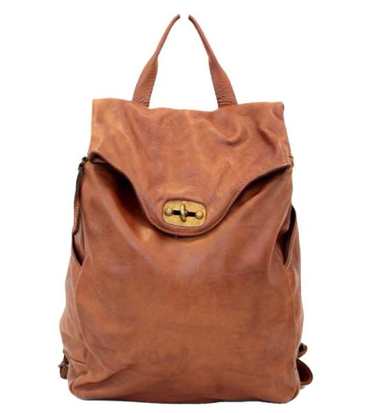BZNA Bag Rinalto coganc bruin Italië rugzak backpacker designer tas handtas schoudertas leer dames nieuw
