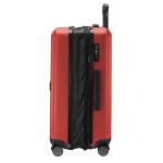 HAUPTSTADTKOFFER Midden grote harde koffer, TSA, 4 wielen, check-in bagage met 8 cm volumevergroting, 77 cm, 130 liter, grafiet, rood, koffer