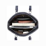 CHDWEY Umhängetaschen für Herren Canvas Leder Messenger Bag, Herren Aktentasche für Reisebürogeschäft, passend für 14 Zoll Laptop (Schwarz, Blau) Geeignet für Arbeit/Schule/