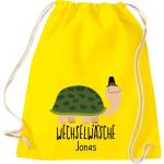 ShirtInStyle Kindergymtas, grappige dieren schildpad, verwisselbaar ondergoed met tekst naar wens, kinderen, dierentuin kinderdag familie, gymtas