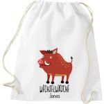 ShirtInStyle Kinder Turnbeutel, lustige Tiere Wildschwein, Wechselwäsche mit Wunschtext, Kinder, Tiere Zoo Kindertag Beutel