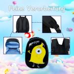 DREAMADE 2-delige kinderkoffer & rugzak, kinderkofferset, kindertrolley, handbagage, reisbagage, harde koffer voor kinderen, zwart, kinderkoffer set