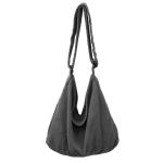 Schoudertas voor dames, grote shopper, tote bag, schoudertas, casual crossbody tas met verstelbare schouderriem, voor school, kantoor, werk, reizen, uitstapjes, winkelen, grijs
