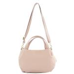 - T218 - Italiaanse damestas met hengseltas klein van leer, Rose eige / metaal goud, Small