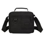 CHDWEY Umhängetaschen für Herren Crossbody Taschen Nylon Männer Handtasche Kleine lässige Reisetasche Klassische Reine Farbe Umhängetasche Hohe Qualität Messenger Bag(Black)