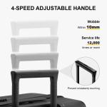 LEVEL8 Handkoffer, lichtgewicht van 100% polycarbonaat, harde koffers, trolleys, trolley case Elegance Micro-Diamond Textured design, 8 spinners, zwart