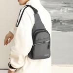 CHDWEY Umhängetaschen für Herren Männer Tasche Geschäft Brusttasche Reise Umhängetasche Messenger Bag Nylon wasserdichte Männer Crossbody Tasche Reise Rucksäcke(Khaki)