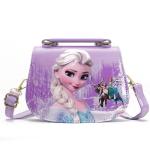 Philoctes Tas voor kinderen, meisjes, kinderhandtas, kleine handtas met verstelbare riem, cadeaus voor kinderen, Rond Paars, prinsessen tas
