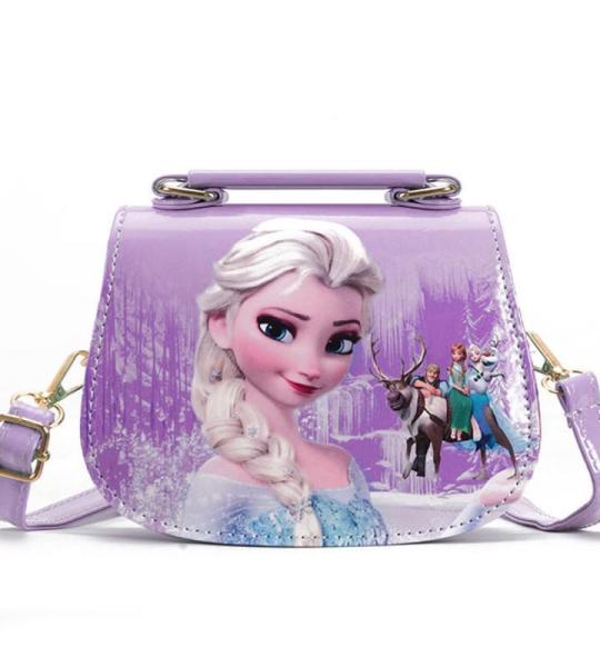 Philoctes Tas voor kinderen, meisjes, kinderhandtas, kleine handtas met verstelbare riem, cadeaus voor kinderen, Rond Paars, prinsessen tas