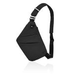 Multi-pocket borstzak voor heren, anti-diefstal, schoudertas voor heren, sling crossbody schoudertas voor heren, klein, voor buiten, reizen, wandelen, joggen, zwart, Medium