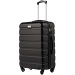 COOLIFE Harde koffer trolley rolkoffer reiskoffer ardschaal Boardcase handbagage met TSA-slot en 4 wielen, maannacht zwart, Premium koffer
