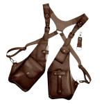 Gkumgwo Anti-Diebstahl-Geschirr aus Leder – verstellbares Geschirr, Geldbörse, mittelalterliches Retro, Handy-Tasche für Männer und Frauen, verstellbarer PU-Lederriemen, Brief