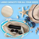 Strandtas voor dames met ritssluiting, grote waterdichte reistassen met zakken, zomerschoudertas voor meisjes, overnachtingstas voor vakantie, winkelen, reizen, splitsen ontwerp, #