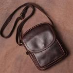 AMZOPDGS Schoudertas Echt Leer Heren Schouder Bruin Casual Klassiek Messenger Man Kleine Tassen 7,9 inch (Kleur : A, Maat: One Size) (Een Maat)