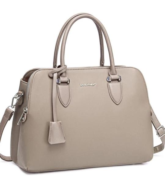 - Dames Bugatti Handtas Draagtas - Shopper Tote PU Leer Schoudertas - Veel Zakken Vakken Rits Crossbodytas - Vrouwen Meisje Tassen - Mode Stad Werk - Taupe Beige