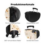 NoBoringSuitcases.com Handbagage, harde koffer met TSA-slot, jongens en meisjes, trolley, reiskoffer, draagtas, rolkoffer, klein of middelgroot, 27 Boho Feeling, koffer