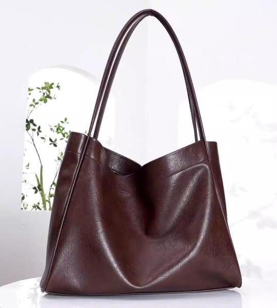 Tote tas met antieke stijl en veelzijdige woon-werkverkeer boodschappentas, casual zachte leren tas voor vrouwen