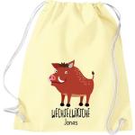 ShirtInStyle Kinder Turnbeutel, lustige Tiere Wildschwein, Wechselwäsche mit Wunschtext, Kinder, Tiere Zoo Kindertag Beutel