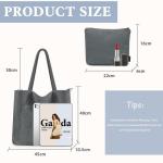 Tote Bag Dames Corduroy shopper tas dames grote schoudertas handtas dames met cosmeticatas voor winkelen, werken, reizen en school, grijs