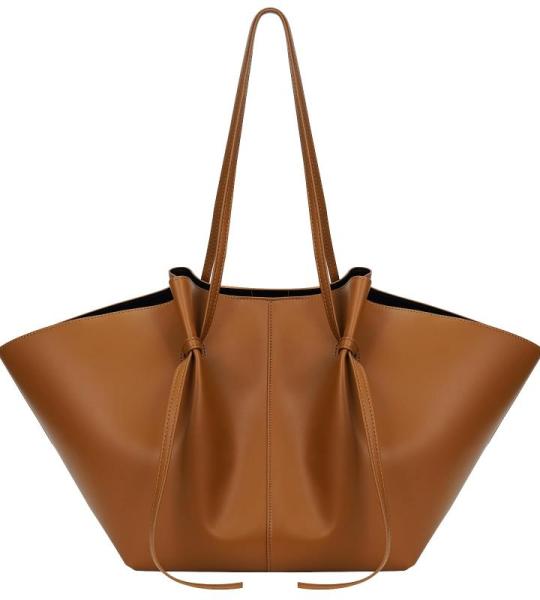 Handtas Tote Bag kunstleer grote capaciteit shopper tas schoudertas grote hengseltas shopping bag met twee meerval haren draagtas voor winkelen zwart, A3 bruin leer, 560 x 320 x 18