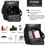 Rugzak Mode Schoudertas Casual voor Dames Nylon School (Zwart)