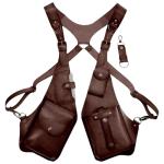 Gkumgwo Anti-Diebstahl-Geschirr aus Leder – verstellbares Geschirr, Geldbörse, mittelalterliches Retro, Handy-Tasche für Männer und Frauen, verstellbarer PU-Lederriemen, Brief