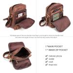 Schoudertas Heren Lederen Vintage Heren Messenger Bag met Schoudertas voor Werkreizen Dagelijks leven, lichtbruin, Retro