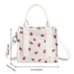 TIAASTAP Cord Tote Bag, esthetische kleine handtas voor dames, schoudertas, corduroy hobo bag met ritssluiting, schooltas, esthetische schoudertas, handtassen met veel vakken, voor