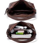 Sacmill Dameshandtas, PU-leer, schoudertas, shopper, topgreep, draagtas, elegante schoudertas voor vrouwen, zwart, Hobo