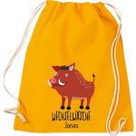ShirtInStyle Kinder Turnbeutel, lustige Tiere Wildschwein, Wechselwäsche mit Wunschtext, Kinder, Tiere Zoo Kindertag Beutel
