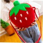 COLLBATH Kindertas Schattige Portemonnee Aardbei Portemonnee Kinderen Aardbei Tas Aardbei Portemonnee Tas Tas Case Kleine Portemonnee Make-up Tas Hoofdtelefoon Cartoon Baby Stof