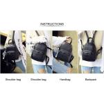 Mini Rugzak Meisje, Mode Rugzak voor Vrouwen Backpack met Pluche Bal Hanger, Casual Rugzak om Kleine Spullen Mee te Nemen voor Onderweg (Zwart)