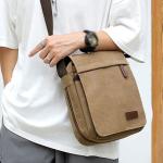 CHDWEY Umhängetaschen für Herren Leinwand Umhängetasche for Männer Tragbare Kurzstrecken Messenger Bag Multifunktionale Reisebrieftasche und Handtaschen Sack(Black)