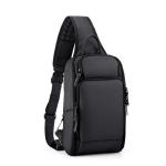 FANDARE Borsttas voor heren, schoudertas, sling bag, rugzak met USB-schoudertas, grote capaciteit, sporttas voor wandelen, avontuur, sport, reizen, waterdicht polyester