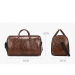 CHDWEY Umhängetaschen für Herren Männer Handtasche Große Kapazität Outdoor for Reisen Frauen Weiche PU-Leder Duffelbeutel Mode Lässige Sport Fitness Umhängetasche(Bruin)